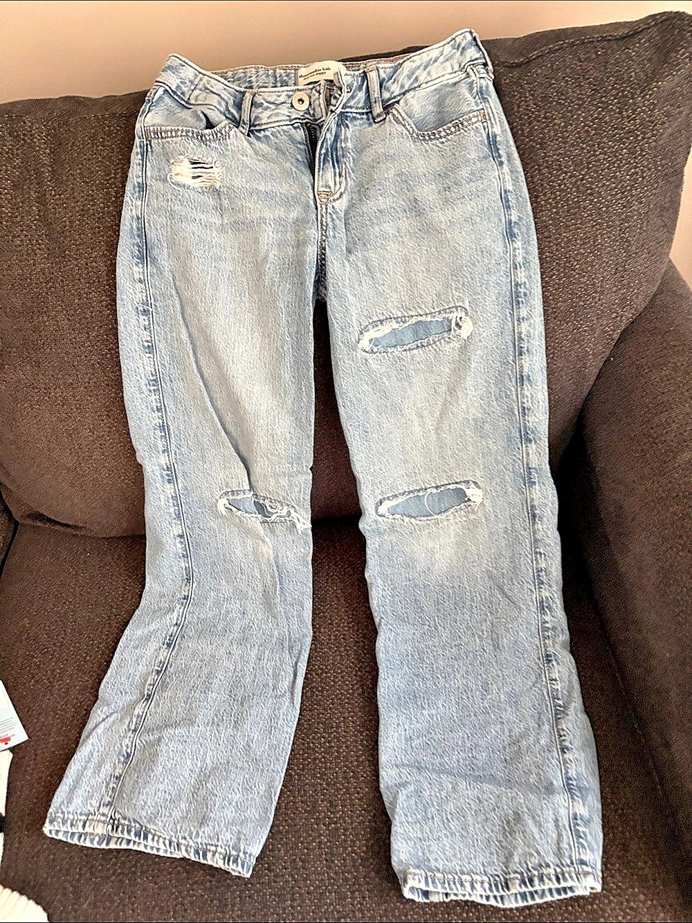 Abercrombie Kids Low Rise Baggy Jeans Blue Girls 11/12